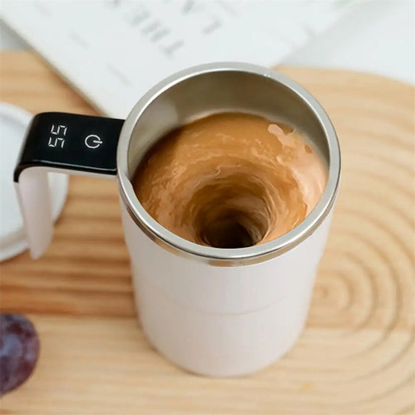 Electric Coffee Mug USB Rechargeable Automatic Magnetic Cup IP67 Waterproof Food-Safe Stainless Steel For Juice Tea Milksha Kitchen Gadgets